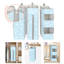 Load image into Gallery viewer, 3 in 1 BABY CRIB &amp; DIAPER HANGING BAG ORGANIZER