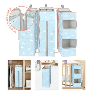 3 in 1 BABY CRIB & DIAPER HANGING BAG ORGANIZER