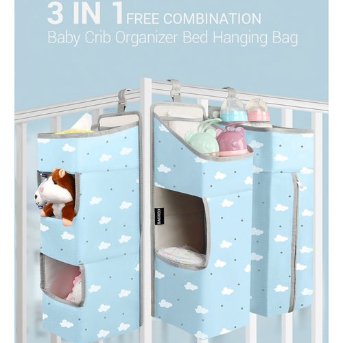 3 in 1 BABY CRIB & DIAPER HANGING BAG ORGANIZER